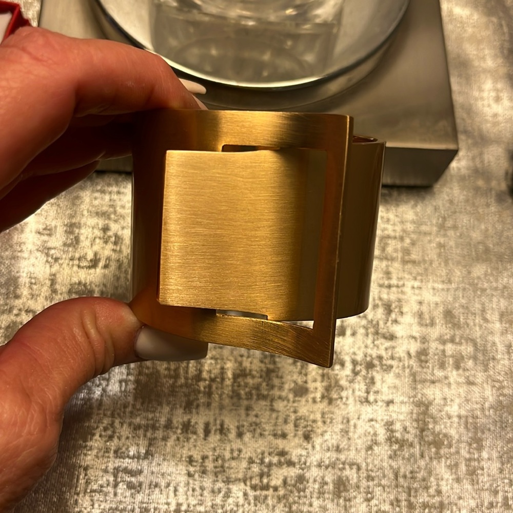 Gold buckle cuff bracelet bought in a boutique